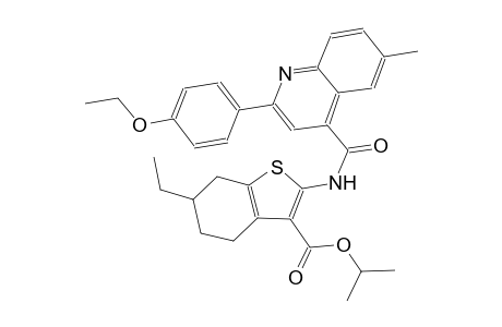 isopropyl 2-({[2-(4-ethoxyphenyl)-6-methyl-4-quinolinyl]carbonyl}amino)-6-ethyl-4,5,6,7-tetrahydro-1-benzothiophene-3-carboxylate