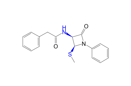 cis-N-[2-(methylthio)-4-oxo-1-phenyl-3-azetidinyl]-2-phenylacetamide