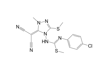 3-(4-Chlorophenyl)-1-[5-(dicyanomethylene)-1-methyl-3-(methylthio)-1,2,4-triazol-4-yl]-2-methyl-isothiourea