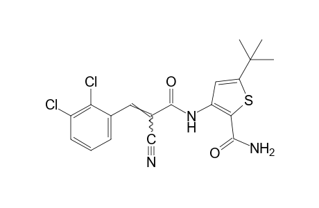 5-tert-butyl-3-(alpha-cyano-2,3dichlorocinnamamido)-2-thiophenecarboxamide