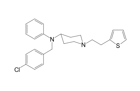 N-(4-Chlorobenzyl)-N-phenyl-1-[2-(thiophen-2-yl)ethyl]piperidin-4-amine