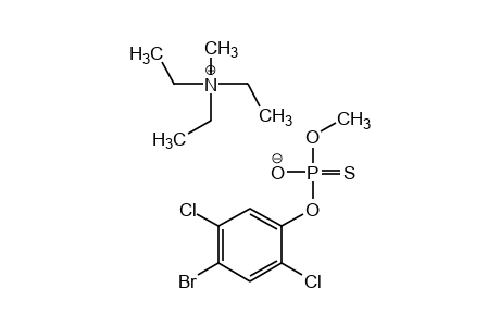 methyltriethylammonium o-(4-bromo-2,5-dichlorophenyl)-o-methyl phosphorothioate