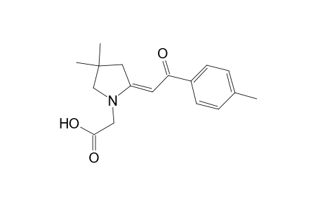 2-[(2E)-2-[2-keto-2-(p-tolyl)ethylidene]-4,4-dimethyl-pyrrolidino]acetic acid