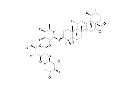 ROTUNDIFOLIOSIDE-B;#10;11-ALPHA,16-ALPHA,28-TRIHYDROXY-URS-12-EN-3-BETA-YL-BETA-D-XYLOPYRANOSYL-(1->2)-BETA-D-GLUCOPYRANOSYL-(1->2)-BETA-D-FUCOPYRANOSIDE