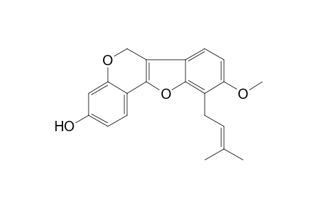 3-HYDROXY-9-METHOXY-10-(3,3-DIMETHYLALLYL)PTEROCARPENE