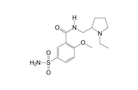 N-[(1-Ethylpyrrolidin-2-yl)methyl]-2-methoxy-5-sulfamoyl-benzamide