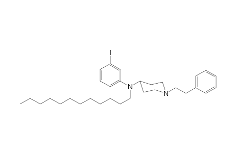N-Dodecyl-N-(3-iodophenyl)-1-(2-phenylethyl)piperidin-4-amine