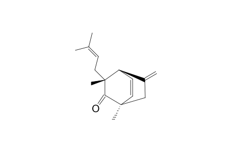 (-)-(1S,3S,4S)-1,3-DIMETHYL-3-(3-METHYLBUT-2-EN-1-YL)-8-METHYLENEBICYCLO-[2.2.2]-OCT-5-EN-2-ONE