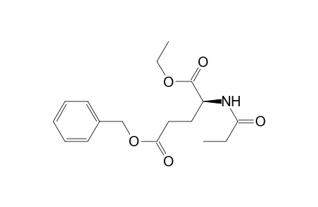 L-Glutamic acid, N-(1-oxopropyl)-, 1-ethyl 5-(phenylmethyl) ester
