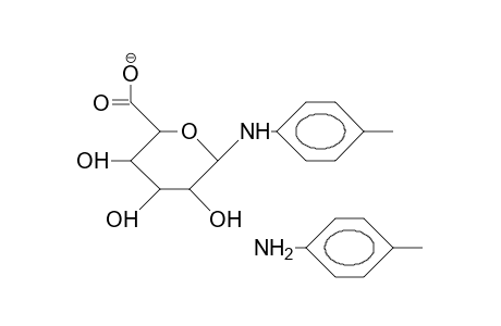 N-(4-Tolyl).beta.-D-glucuronopyranosylamine anion (complex with 4-toluidine)