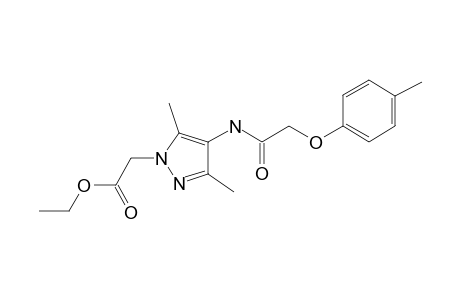 1H-Pyrazole-1-acetic acid, 3,5-dimethyl-4-[[2-(4-methylphenoxy)acetyl]amino]-, ethyl ester