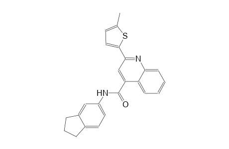 N-(2,3-dihydro-1H-inden-5-yl)-2-(5-methyl-2-thienyl)-4-quinolinecarboxamide