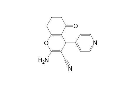 2-Amino-5-oxo-4-(4-pyridinyl)-5,6,7,8-tetrahydro-4H-chromene-3-carbonitrile