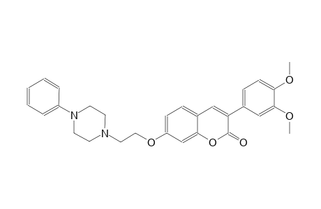 3-(3,4-dimethoxyphenyl)-7-[2-(4-phenyl-1-piperazinyl)ethoxy]-2H-chromen-2-one