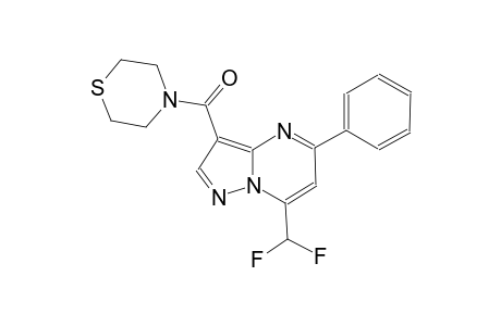 7-(difluoromethyl)-5-phenyl-3-(4-thiomorpholinylcarbonyl)pyrazolo[1,5-a]pyrimidine