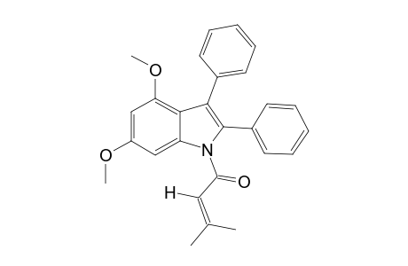 1-(4',6'-dimethoxy-2',3'-diphenylindol-1'-yl)-3-methylbut-2-en-1-one