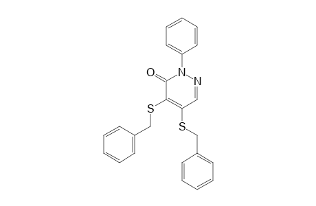 3(2H)-Pyridazinone, 2-phenyl-4,5-bis[(phenylmethyl)thio]-