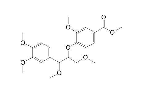 Benzoic acid, 4-[2-hydroxy-2-(4-hydroxy-3-methoxyphenyl)-1-(hydroxymethyl)ethoxy]-3-methoxy-, methyl ester, trimethyl ether