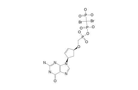9-[4-(DIBROMOMETHYLDIPHOSPHONYLOXY)-OXYPHOSPHONYLMETHOXY)-CYCLOPENT-2-ENYL]-GUANINE