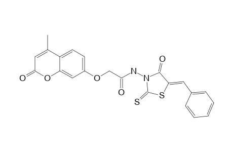 N-(5-BENZYLIDENE-4-OXO-2-THIOXOTHIAZOLIDIN-3-YL)-2-(4-METHYL-2-OXO-2H-CHROMEN-7-YL-OXY)-ACETAMIDE