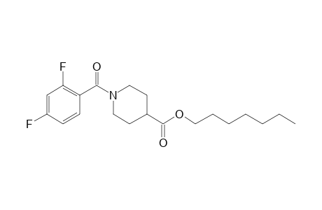 Isonipecotic acid, N-(2,4-difluorobenzoyl)-, heptyl ester