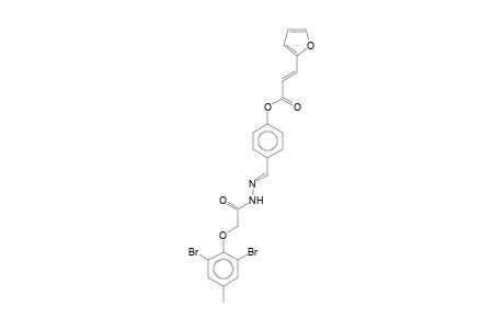 4-[(2,6-Dibromo-4-methylphenoxy)acetylhydrazonomethyl]phenyl 3-(2-furyl)acrylate