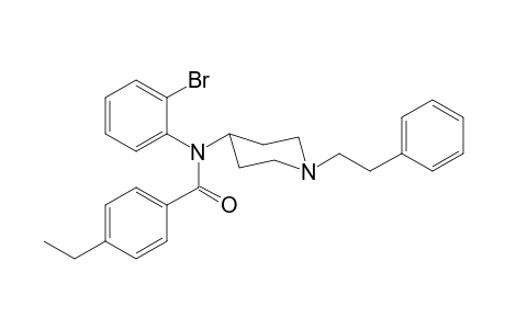 N-(2-Bromophenyl)-4-ethyl-N-[1-(2-phenylethyl)piperidin-4-yl]benzamide