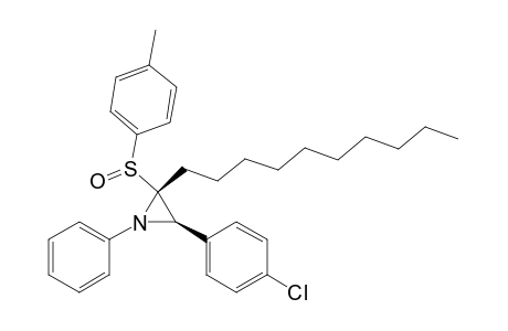 Aziridine, 3-(4-chlorophenyl)-2-decyl-2-[(4-methylphenyl)sulfinyl]-1-phenyl-, (2.alpha.,3.beta.)-(.+-.)-