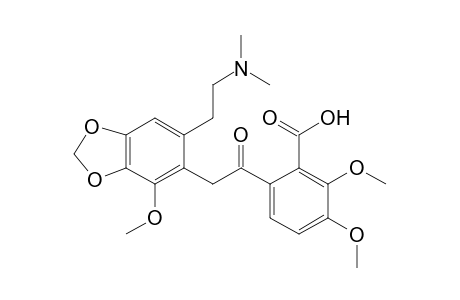 Benzoic acid, 6-[[6-[2-(dimethylamino)ethyl]-4-methoxy-1,3-benzodioxol-5-yl]acetyl]-2,3-dimethoxy-