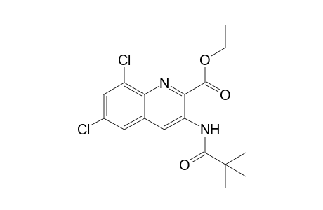 Ethyl 3-[(2,2-dimethylpropanoyl)amino]-6,8-dichloro-quinoline-2-carboxylate