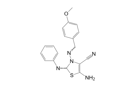 5-Amino-3-[(4-methoxybenzylidene)amino]-2-phenylimino-2,3-dihydro-thiazole-4-carbonitrile
