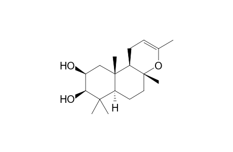 8.alpha.,13-Epoxy-14,15-bis-nor-labd-12-ene-2,3-diol