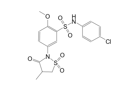 benzenesulfonamide, N-(4-chlorophenyl)-2-methoxy-5-(4-methyl-1,1-dioxido-3-oxo-2-isothiazolidinyl)-