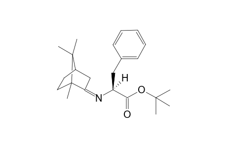 t-Butyl N-[(1R,2E,4R)-bornan-2-ylidene]-(R)-phenylalaninate [tert-butyl 3'-phenyl-2'-([1R,2E,4R)-1,7,7,trimethylbicyclo[2.2.1]heptan-2-ylideneamino)propanoate]