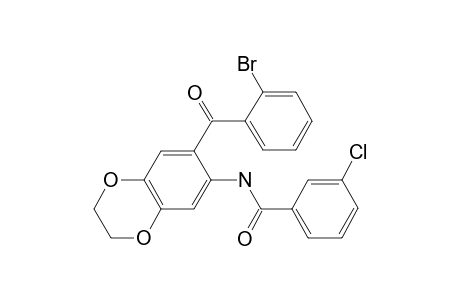 N-[7-(2-bromobenzoyl)-2,3-dihydro-1,4-benzodioxin-6-yl]-3-chloro-benzamide