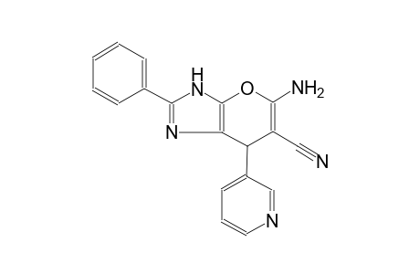 5-amino-2-phenyl-7-(3-pyridinyl)-3,7-dihydropyrano[2,3-d]imidazole-6-carbonitrile
