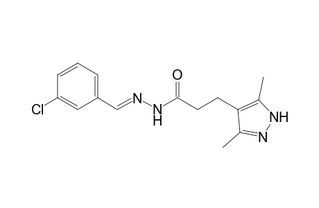 1H-pyrazole-4-propanoic acid, 3,5-dimethyl-, 2-[(E)-(3-chlorophenyl)methylidene]hydrazide