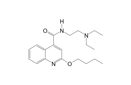 4-Quinolinecarboxamide, 2-butoxy-N-(2-(diethylamino)ethyl)-