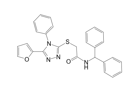 N-benzhydryl-2-{[5-(2-furyl)-4-phenyl-4H-1,2,4-triazol-3-yl]sulfanyl}acetamide