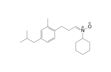 (E)-N-cyclohexyl-3-(4-isobutyl-2-methylphenyl)propan-1-imine oxide