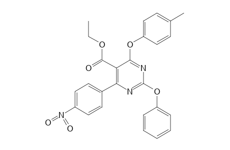 6-(p-nitrophenyl)-2-phenoxy-4-(p-tolyloxy)-5-pyrimidinecarboxylic acid, ethyl ester