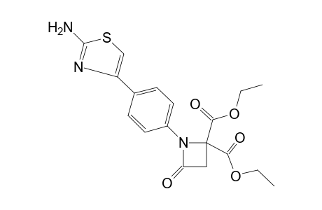 1-[p-(2-amino-4-thiazolyl)phenyl]-4-oxo-2,2-azetidinedicarboxylic acid, diethyl ester