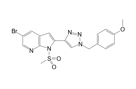 5-Bromo-2-(1-(4-methoxybenzyl)-1H-1,2,3-triazol-4-yl)-1-(methylsulfonyl)-1H-pyrrolo[2,3-b]pyridine