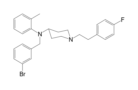 N-3-Bromobenzyl-1-[2-(4-fluorophenyl)ethyl]-N-2-methylphenylpiperidin-4-amine