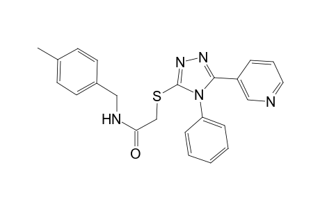 N-(4-methylbenzyl)-2-{[4-phenyl-5-(3-pyridinyl)-4H-1,2,4-triazol-3-yl]sulfanyl}acetamide