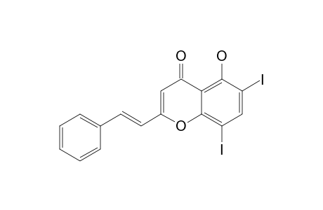 5-Hydroxy-6,8-diiodo-2-styrylchromone