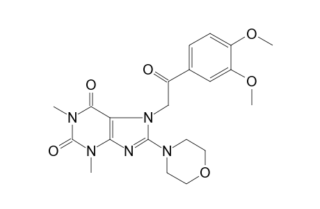 1H-Purine-2,6-dione, 7-[2-(3,4-dimethoxyphenyl)-2-oxoethyl]-3,7-dihydro-1,3-dimethyl-8-(4-morpholinyl)-