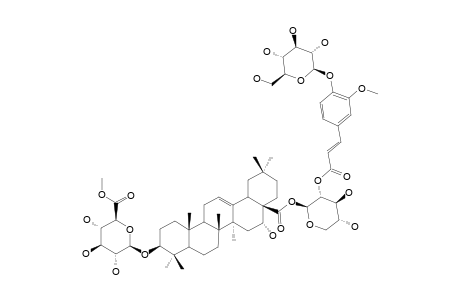 TRAGOPOGONSAPONIN-D;3-O-BETA-[6-O-METHYL-GLUCURONOPYRANOSYL]-ECHINOCYSTIC-ACID-28-O-[2-[3-(GLUCOPYRANOSYL-(1->4)-3-METHOXY-PHENYL)-PROPYONYLOXY]-