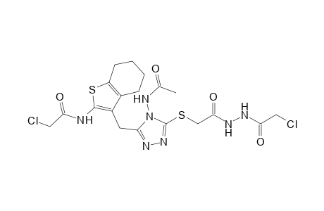 N-[3-(4-Acetylamino-5-{2-[N'-(2-chloro-acetyl)-hydrazino]-2-oxo-ethylsulfanyl}-4H-[1,2,4]triazol-3-ylmethyl)-4,5,6,7-tetrahydrobenzo[b]thiophen-2-yl]-2-chloro-acetamide