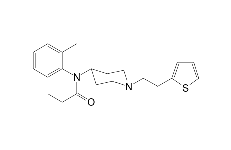 N-(2-Methylphenyl)-N-([(2-thiophen-2-yl)ethyl]piperidin-1-yl)propanamide